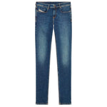 Blue jeans on a white background