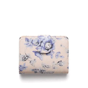Floral-patterned wallet on a white background