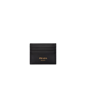 Prada Leather Card Holder Black