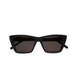 Black YSL Mica sunglasses displayed with 'Saint Laurent' branding.