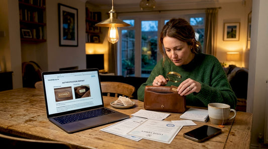 Checking designer handbag authenticity at home