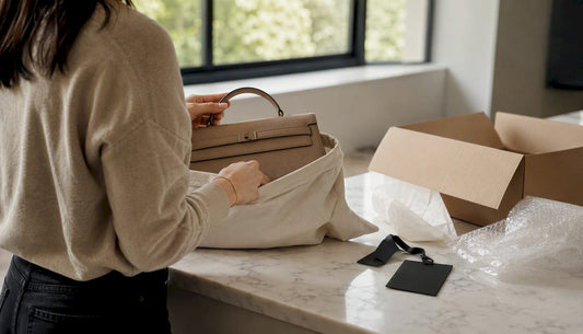 Packing luxury handbag for shipping