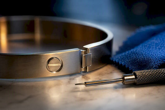 Close inspection of bracelet hardware