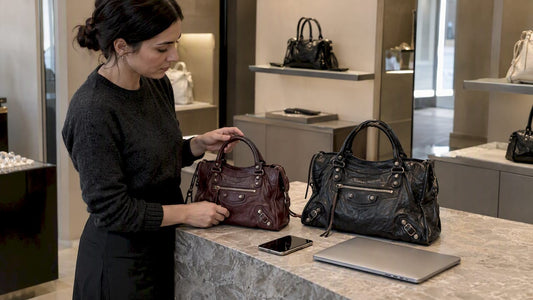 Balenciaga City bags compared with devices