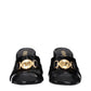 Versace Black Leather Platform Sandals