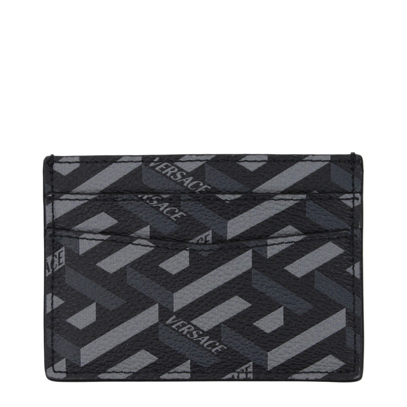 Versace Black Fabric Cardholder