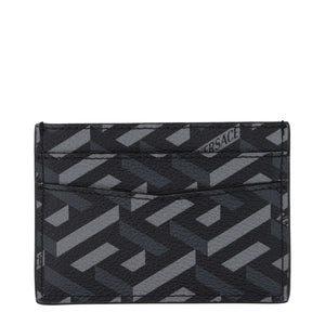 Versace Black Fabric Cardholder