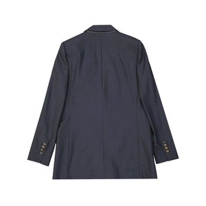 Brunello Cucinelli Blue Virgin Wool Jackets And Coat