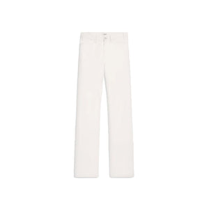 Celine White Cotton Straight-Leg Jeans