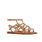 Valentino Garavani Brown Leather Flat Sandals