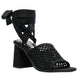 Miu Miu Black Fabric Strap-On Sandals
