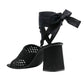 Miu Miu Black Fabric Strap-On Sandals