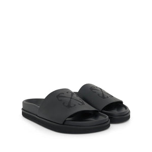 Off-White Black Rubber Slippers