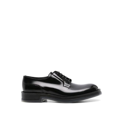 Alexander McQueen Black Calfskin Oxfords And Derbies