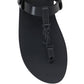 Saint Laurent Black Calfskin Flat Sandals