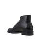 Prada Black Calfskin Lace-Up Boots