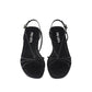 Prada Black Calfskin Strap-On Sandals