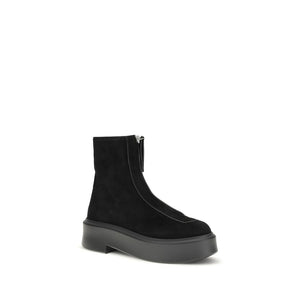 The Row Black Rubber Ankle Boots
