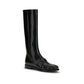 Prada Black Calf Leather Bos Taurus Flat Boots