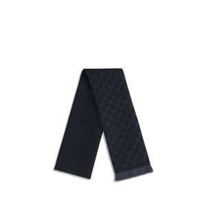 Gucci Black Wool Scarf