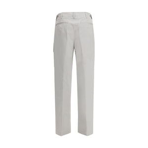 Fendi Silver Cotton Cargo Pants