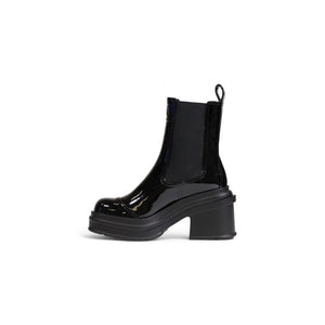 Armani Exchange Black Polyester Ankle Boots
