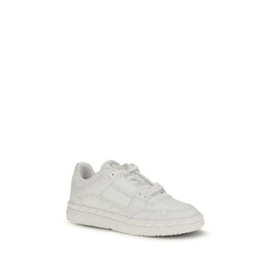 Valentino Garavani White Calf Leather Bos Taurus Low Top Sneakers