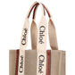 Chloé Beige Linen Tote Bag