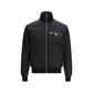 Prada Black Fleece Wool Full-Length Jacket