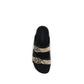 Burberry Multicolor Calf Leather Bos Taurus Flat Sandals