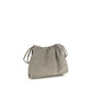 Brunello Cucinelli Gray Calf Leather Bos Taurus Shoulder Bag