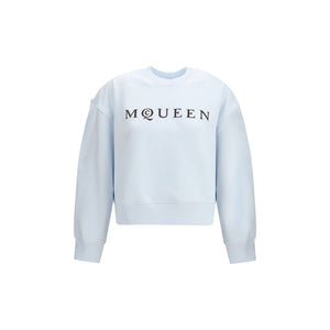 Alexander McQueen Light Blue Cotton Sweatshirt