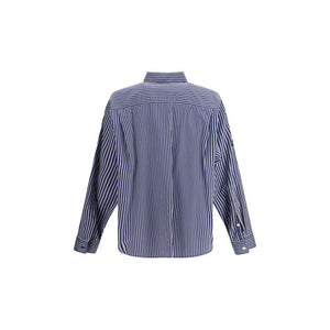 Balenciaga Blue Cotton Pattern Shirt
