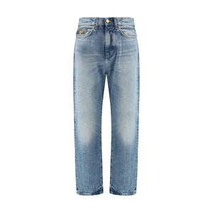 Versace Light Blue Cotton Jeans Denim