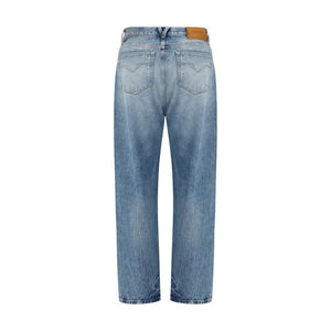 Versace Light Blue Cotton Jeans Denim