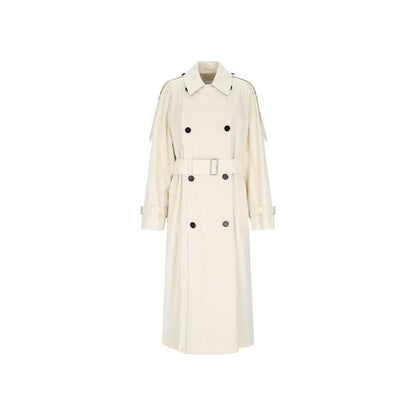 Burberry White Cotton Coat