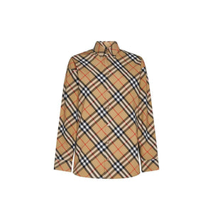Burberry Brown Cotton Pattern Shirt