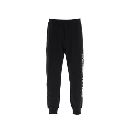 Alexander McQueen Black Cotton Athletic Pants