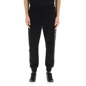 Alexander McQueen Black Cotton Athletic Pants