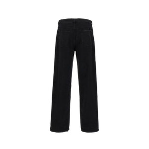 Saint Laurent Black Cotton Relaxed Fit Jeans