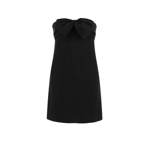 Saint Laurent Black Acetate Casual Dress