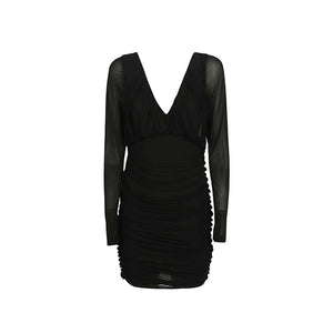 Saint Laurent Black Viscose Cocktail Dress