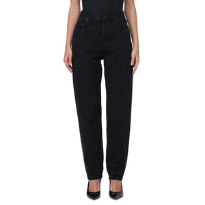 Saint Laurent Black Cotton Straight-Leg Jeans