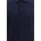 Burberry Blue Wool Polo Shirt