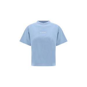 Balenciaga Light Blue Cotton T-Shirt