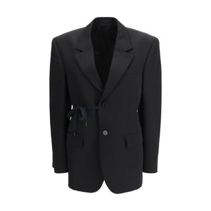 Balenciaga Black Wool Jackets And Coat