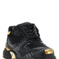 Versace Mesh And Leather Sneakers