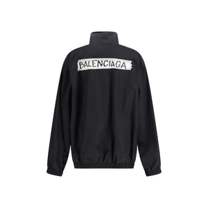 Balenciaga Black Cotton Shell Jacket