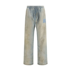 Amiri Light Blue Cotton Relaxed Fit Jeans