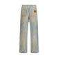 Amiri Light Blue Cotton Relaxed Fit Jeans